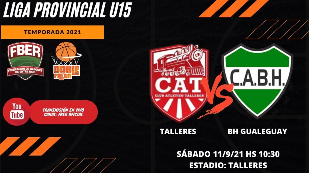 Liga Provincial U15 Masc. 2021: Talleres – BH Gualeguay (1° FASE)
