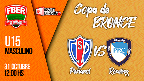 Liga Provincial Masculino U15 2021 – Copa de Bronce: Peñarol vs. Rowing – (Jornada 3)