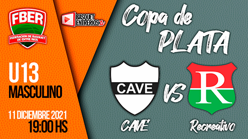 Liga Provincial Masculina U13 2021 – Copa de Plata: CAVE – Recreativo (Jornada 2)