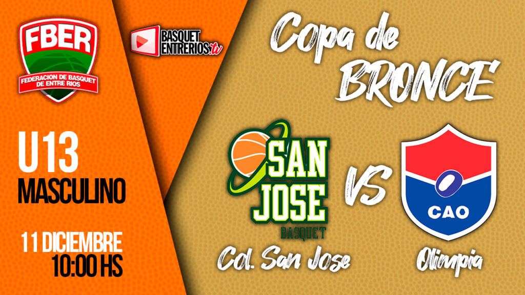 Liga Provincial Masculina U13 2021 – Copa de Bronce: Colegio San José vs Olimpia (Jornada 1)