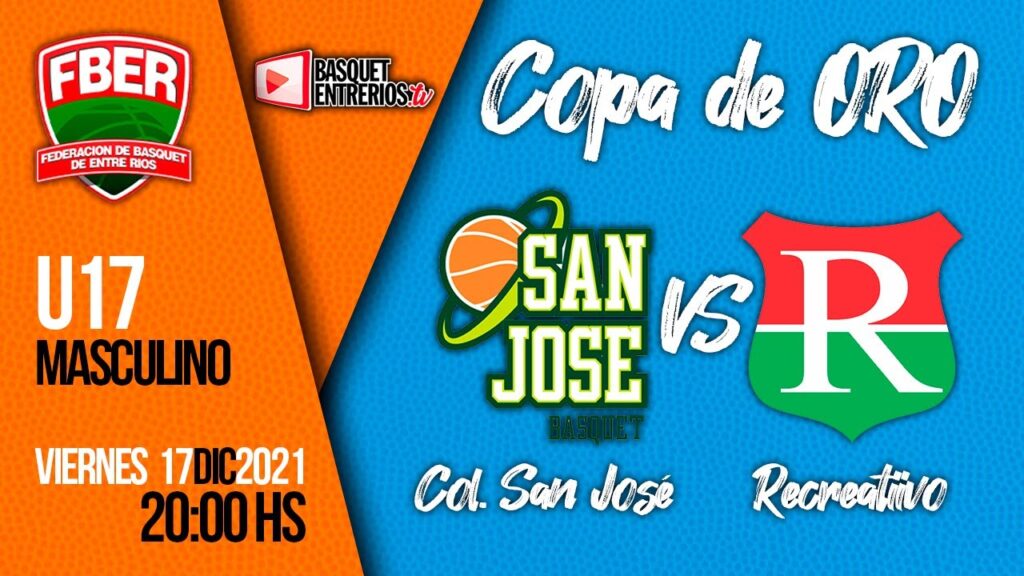 Liga Provincial Masculina U17 – Copa de Oro: Colegio San José vs Recreativo (Jornada 1)