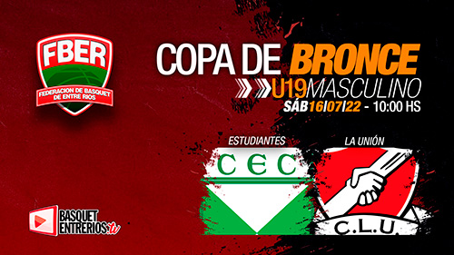 LIGA PROVINCIAL MASCULINA U19 2022 – COPA DE BRONCE: Estudiantes Cdia. vs La Unión