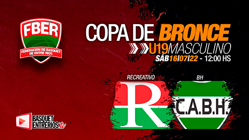 LIGA PROVINCIAL MASCULINA U19 2022 – COPA DE BRONCE: Recreativo vs BH