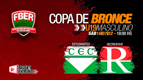 LIGA PROVINCIAL MASCULINA U19 2022 – COPA DE BRONCE: Estudiantes Cdia. vs Recreativo