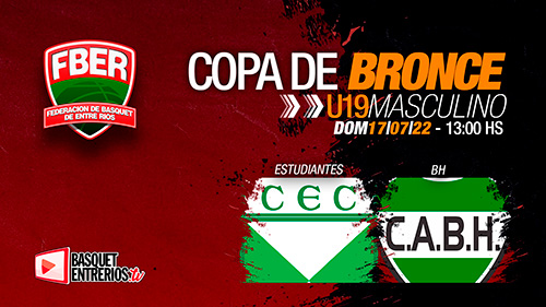 LIGA PROVINCIAL MASCULINA U19 2022 – COPA DE BRONCE: Estudiantes Cdia. vs BH