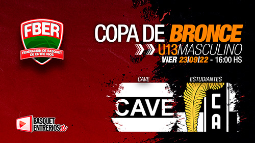 Liga Provincial Masculina U13 2022 – Copa de Bronce: CAVE vs Estudiantes Pna. (Juego 1)