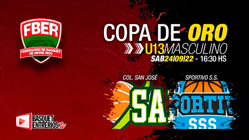 Liga Provincial Masculina U13 – Copa de Oro: Col. San José vs S. San Salvador (Juego 3)
