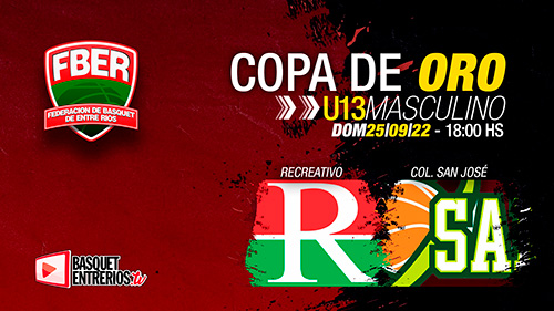 Liga Provincial Masculina U13 – Copa de Oro: Recreativo vs Col. San José (Juego 6)