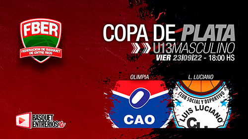 Liga Provincial Masculina U13 2022 – Copa de Plata: Olimpia vs L. Luciano (Juego 1)