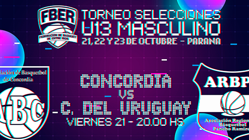 ENTRERRIANO MASCULINO U13 2022 – Primera Fase: Uruguay vs. Concordia