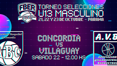 ENTRERRIANO MASCULINO U13 2022 – Primera Fase: Concordia vs Villaguay