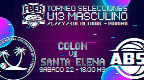 ENTRERRIANO MASCULINO U13 2022 – Primera Fase: Colón vs Santa Elena