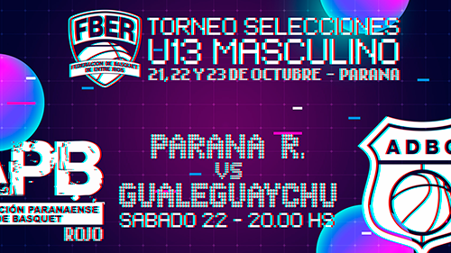 ENTRERRIANO MASCULINO U13 2022 – Primera Fase: APB Rojo vs Gualeguaychú
