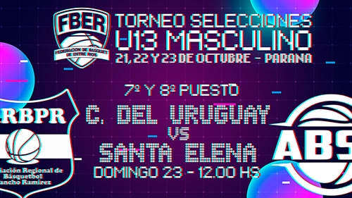 ENTRERRIANO MASCULINO U13 2022 – 7° puesto: Uruguay vs Santa Elena