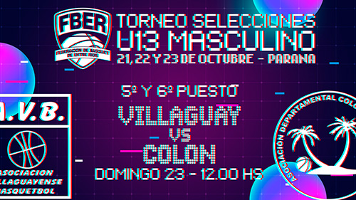 ENTRERRIANO MASCULINO U13 2022 – 5° puesto: Villaguay vs Colón