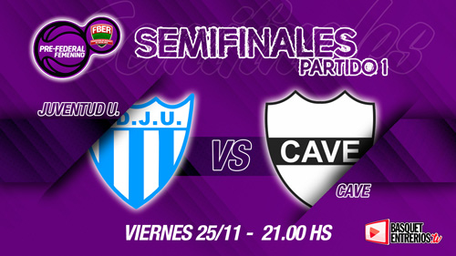 Torneo Pre Federal Femenino Entre Ríos 2022: Juventud Unida vs. CAVE (Playoffs – Juego 1)