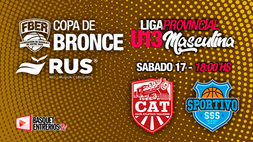 Liga Provincial Masculina U13 2023 – Copa de Bronce (Juego 6): Talleres – Sportivo San Salvador