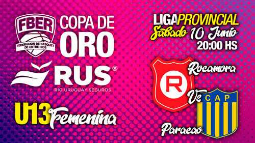 Liga Provincial Femenina U13 2023 – Copa de Oro (Juego 1): Rocamora – Paracao