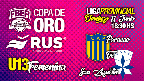 Liga Provincial Femenina U13 2023 – Copa de Oro (Juego 5): Paracao – San Agustín