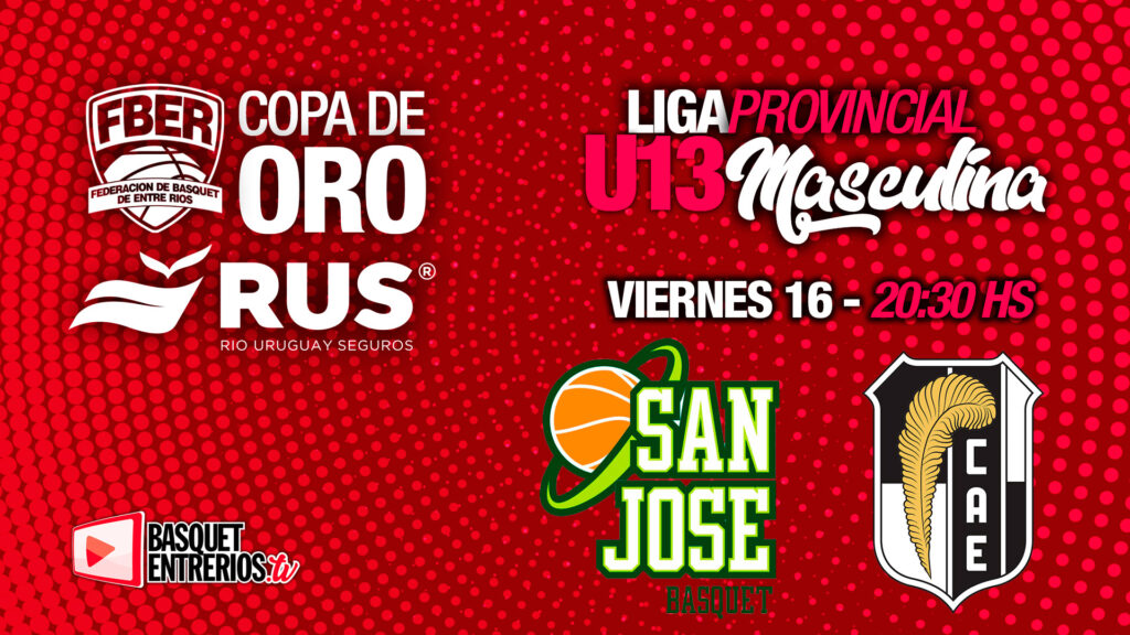 Liga Provincial Masculina U13 2023 – Copa de Oro (Juego 2): Colegio San José vs Estudiantes (Pna)