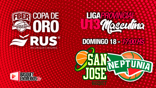 Liga Provincial Masculina U13 2023 – Copa de Oro (Juego 6): Colegio San José vs Neptunia