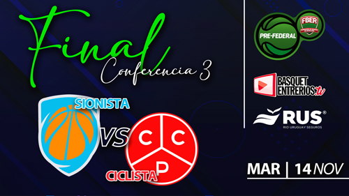 Torneo Pre Federal Masculino 2023 – Conferencia 3 / FINAL (Juego 1): Sionista – Ciclista