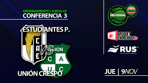 Torneo Pre Federal Masculino 2023 – Conferencia 3 / 5° al 8° lugar (J2): Estudiantes – Unión Crespo