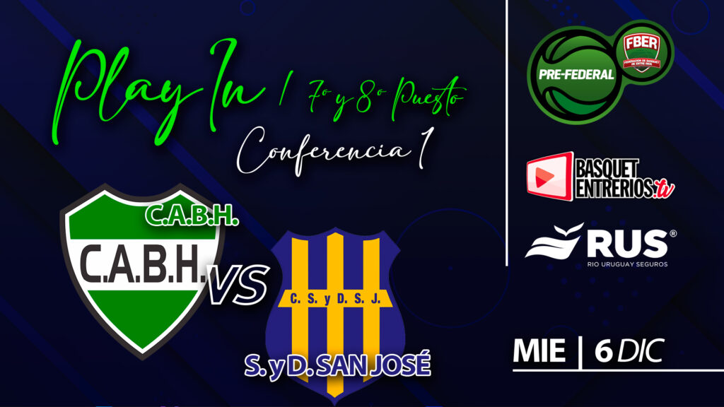 Torneo Pre Federal Masculino 2023 – Conferencia 1 / Play In 1: BH – S. y D. San José