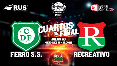 Ferro SS vs. Recreativo – Liga Prov. de Mayores 2025 – Serie Cuartos de Final 3
