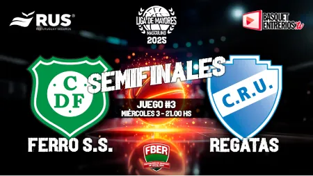 Semifinales Liga Provincial (Juego 3): Ferro San Salvador – Regatas Uruguay