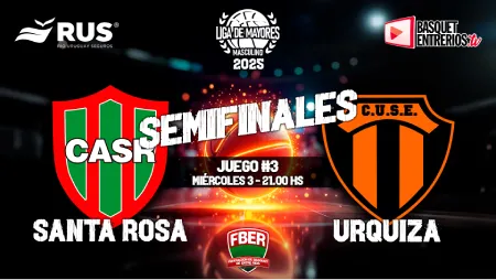 Liga de Mayores 2025 – Semifinales Juego 3: Santa Rosa – Urquiza