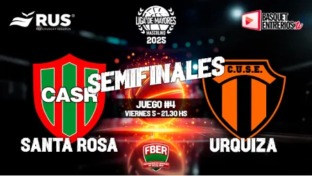 Semifinales Juego 4 – Liga de Mayores 2025: Santa Rosa – Urquiza