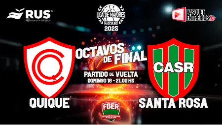 Liga Provincial Masculina de Mayores 2025 – Octavos de Final: Quique vs. Santa Rosa – Juego #2