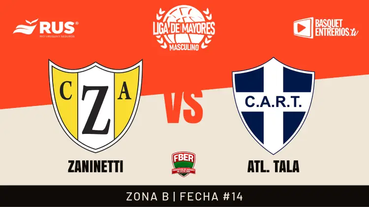 Liga Provincial Masculina de Mayores 2026 – Zona B | Fecha 14: Zaninetti – Atlético Tala